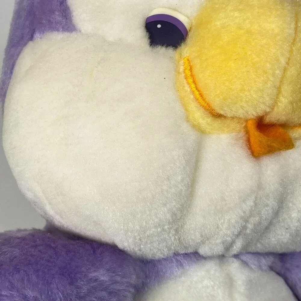 1984 Care Bear Cousins Cozy Heart Penguin Plush Stuffed Animal Kenner w Booklet